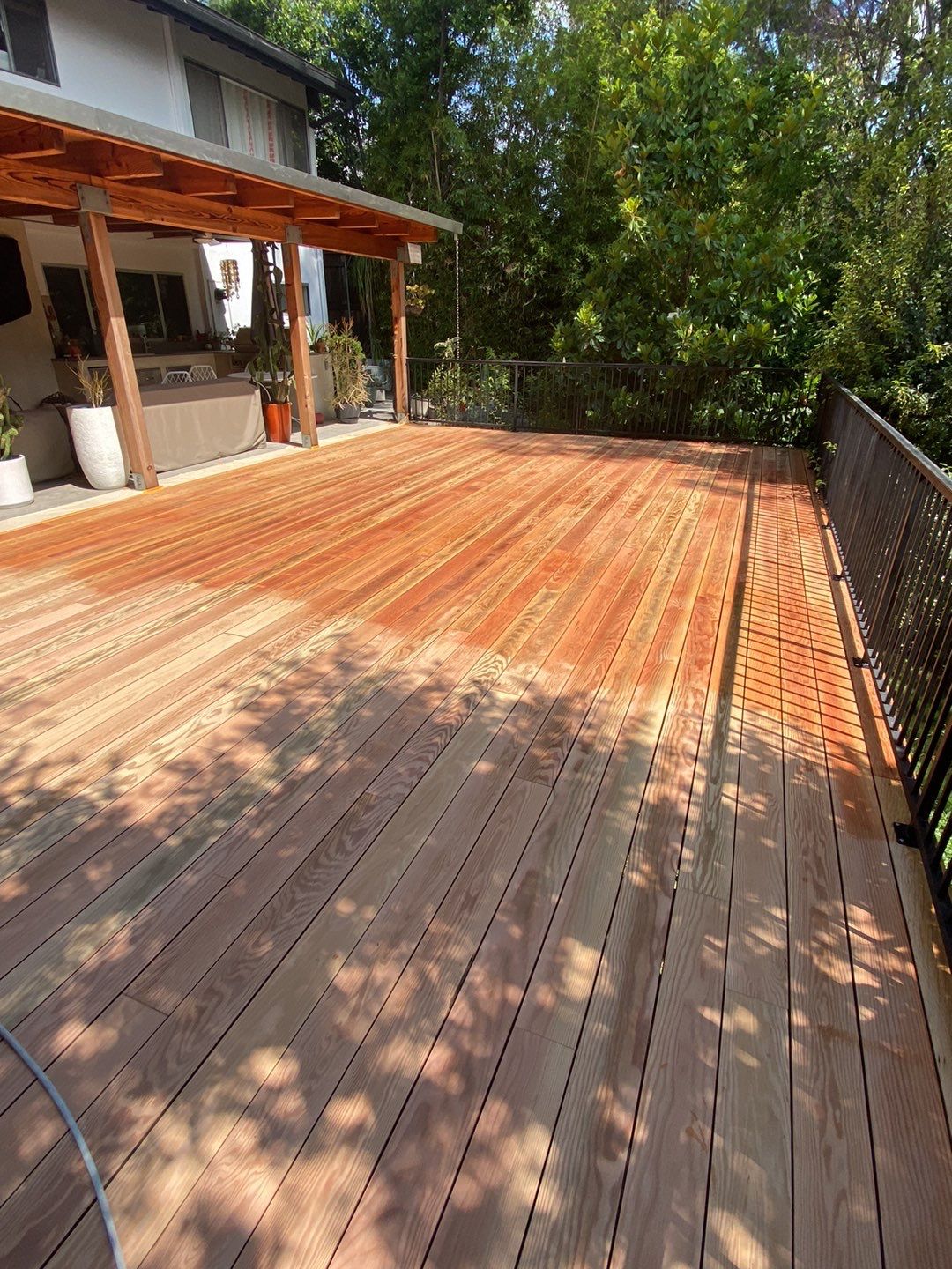 Clear Sealing of Deck in Pasadena, CA September 2023