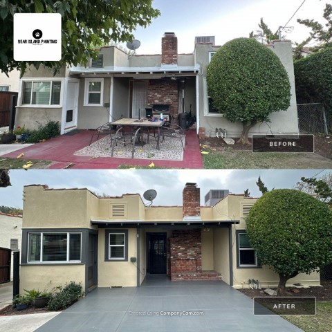Exterior house painting completed in Glendale, California